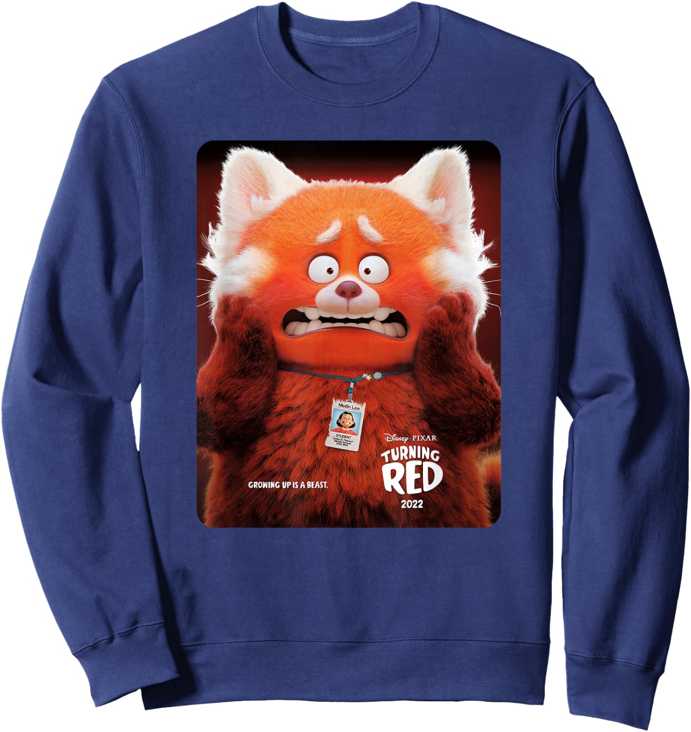 Disney Pixar Turning Red Mei Shocked Screen Grab Sweatshirt - Sweatshirt | Navy