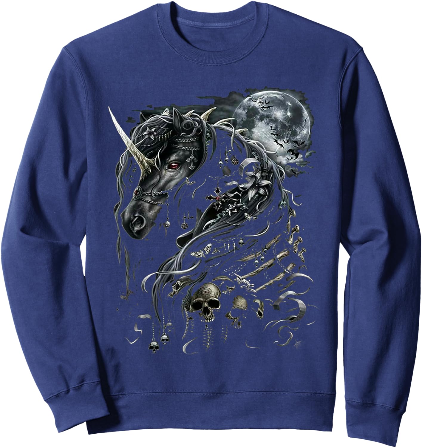 Gothic Unicorn Sweatshirt - Sweatshirt | Navy