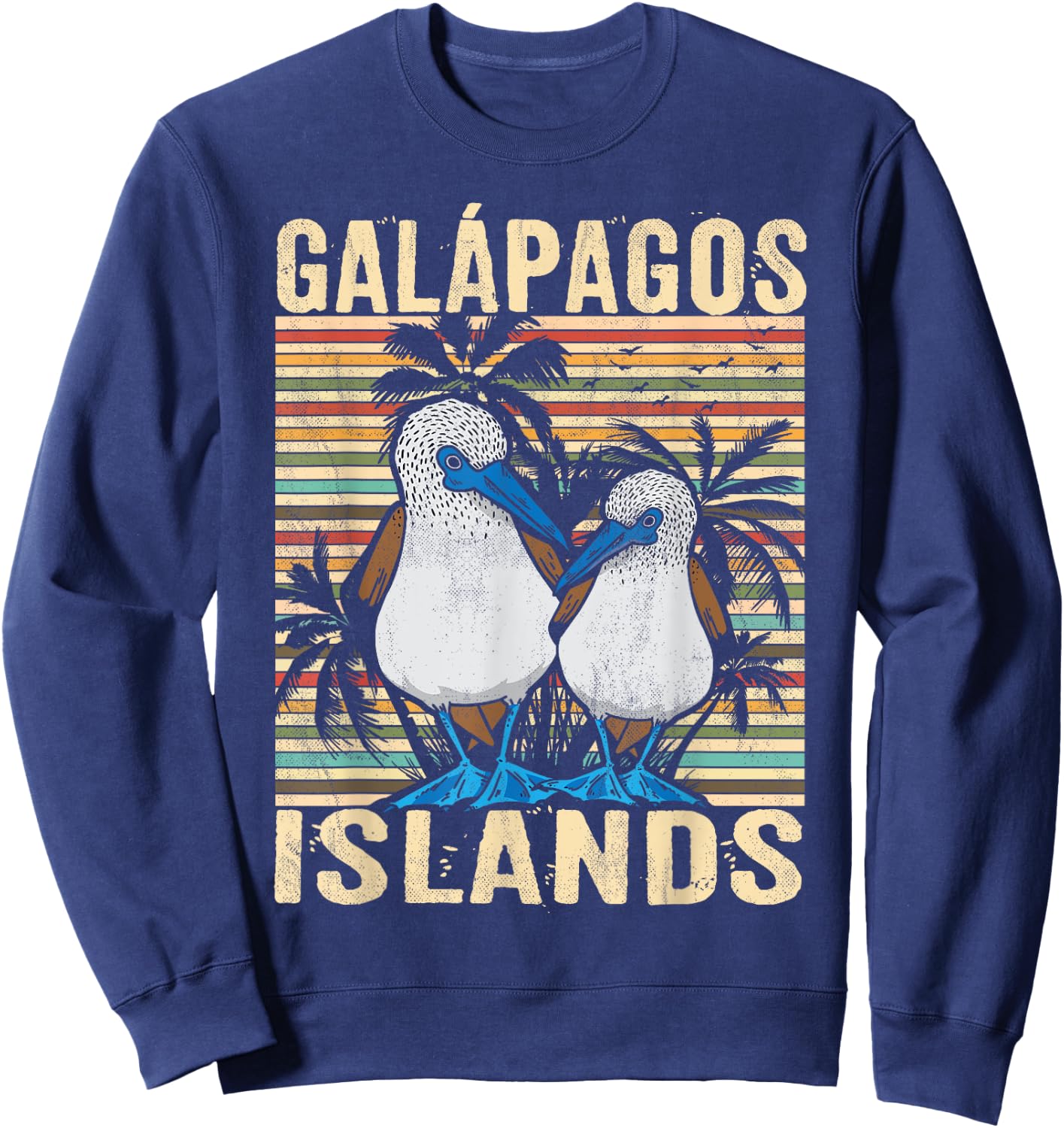 Galapagos Island Ecuador Blue Footed Booby Seabird Sweatshirt - Sweatshirt | Navy