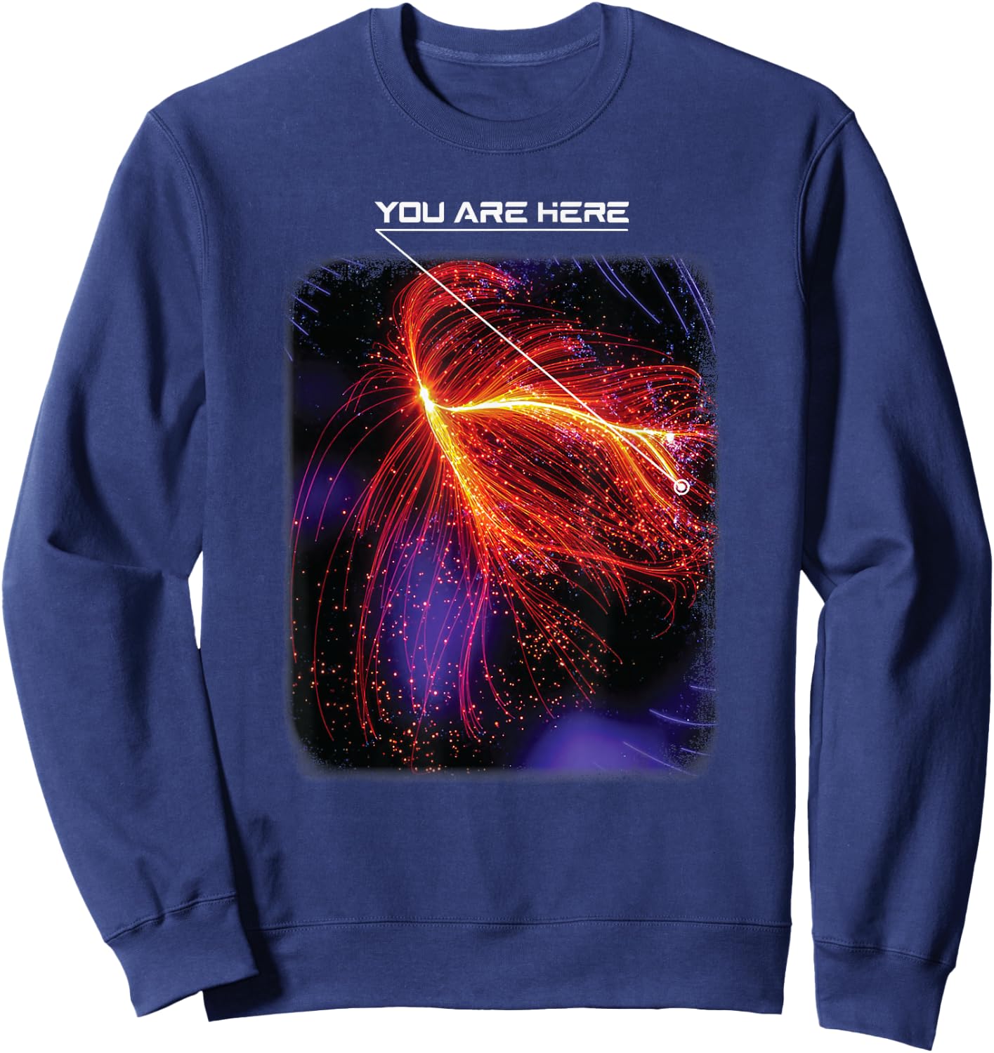 You Are Here Astronomy Laniakea Supercluster Our Galaxy Sweatshirt - Sweatshirt | Navy