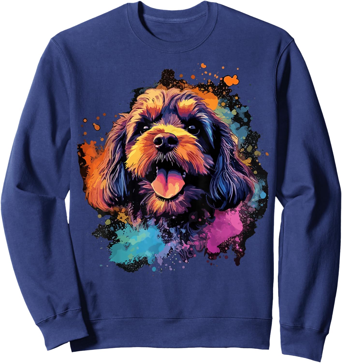 Cavapoo Dog Women Sweatshirt - Sweatshirt | Navy