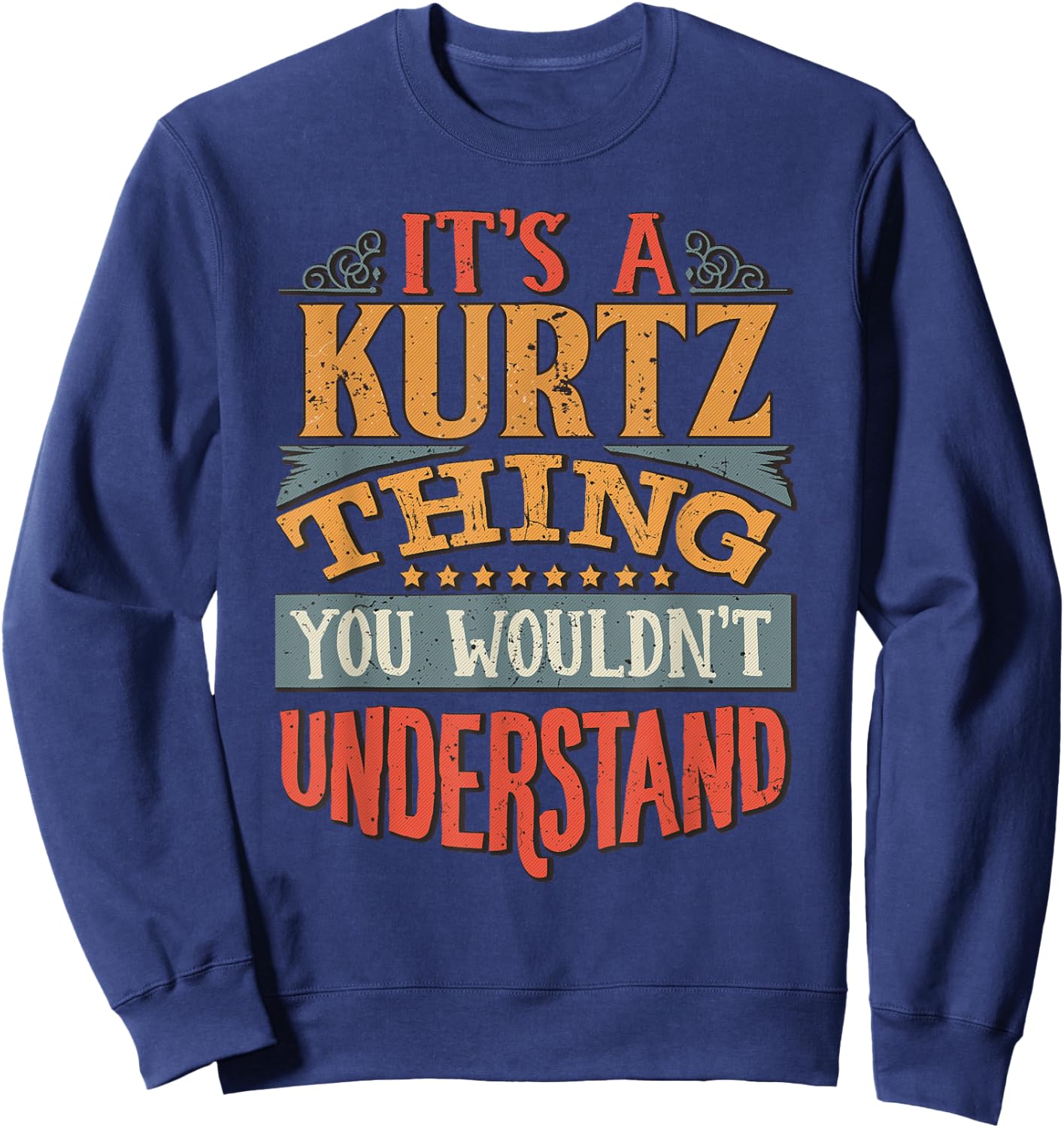 Kurtz Name Sweatshirt - Sweatshirt | Navy