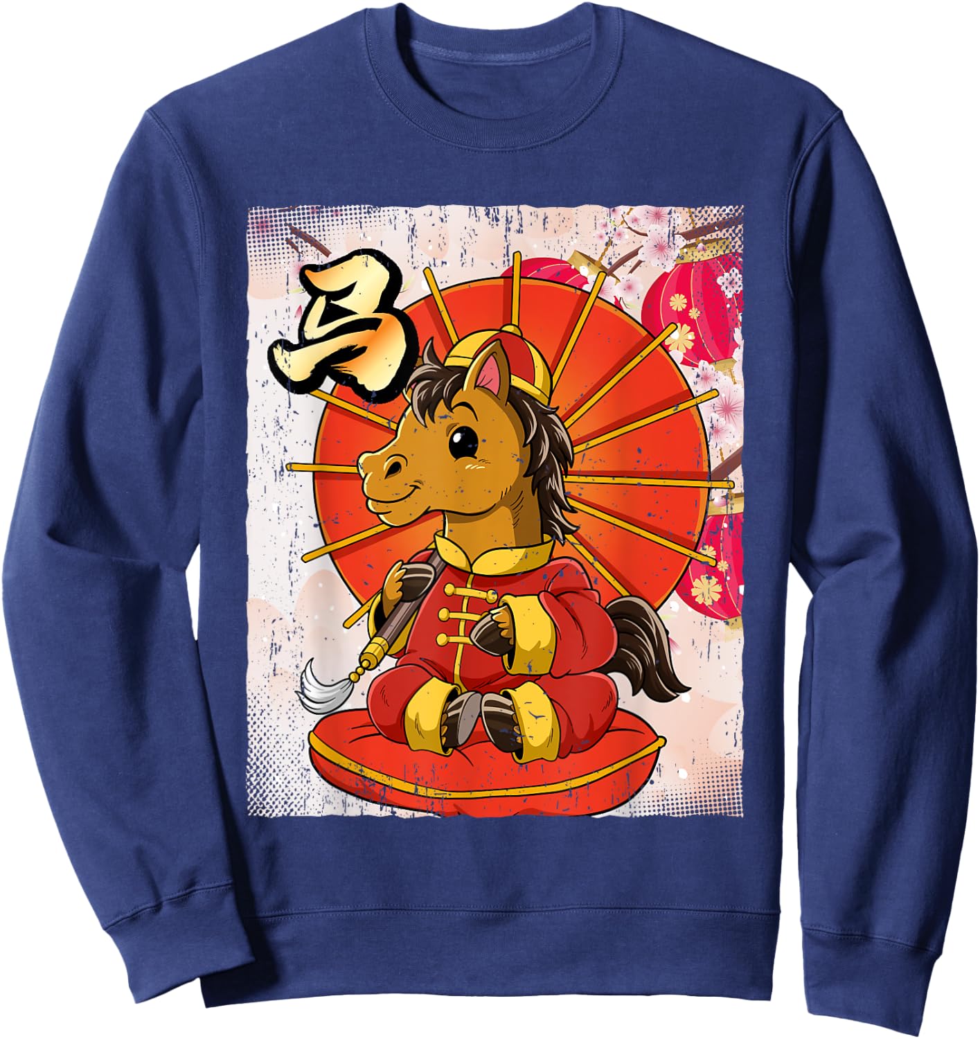 Year Of The Horse Chinese Lunar New Year Sweatshirt - Sweatshirt | Navy