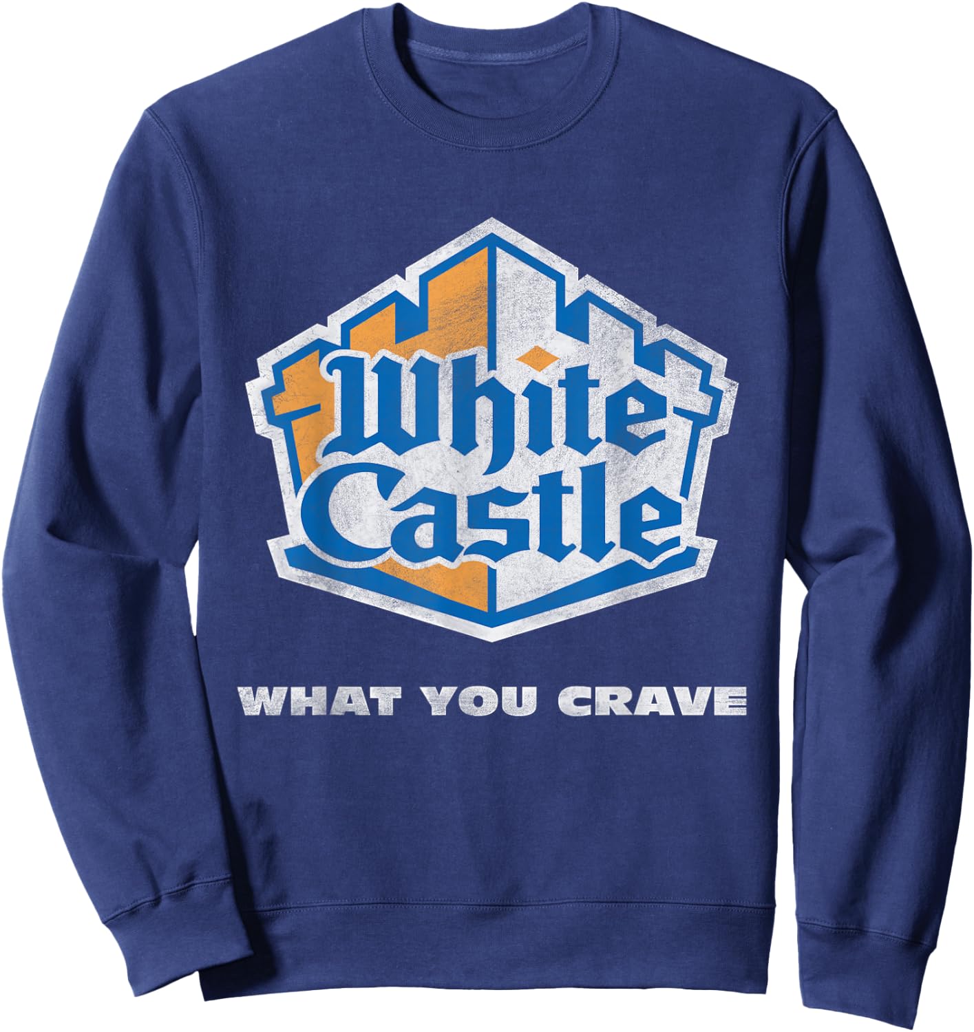White Castle Distressed Logo Sweatshirt - Sweatshirt | Navy