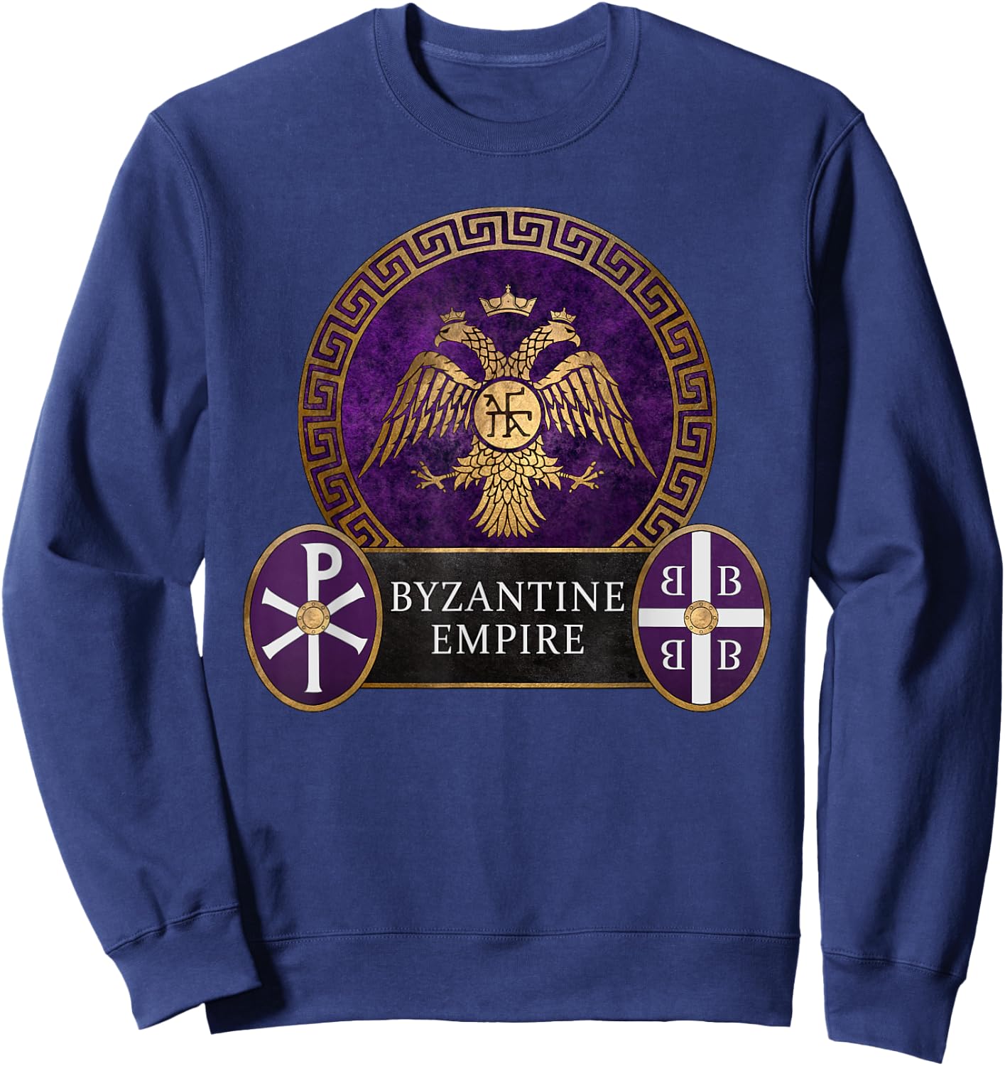 Byzantine Empire Symbol of Constantinople Sweatshirt - Sweatshirt | Navy