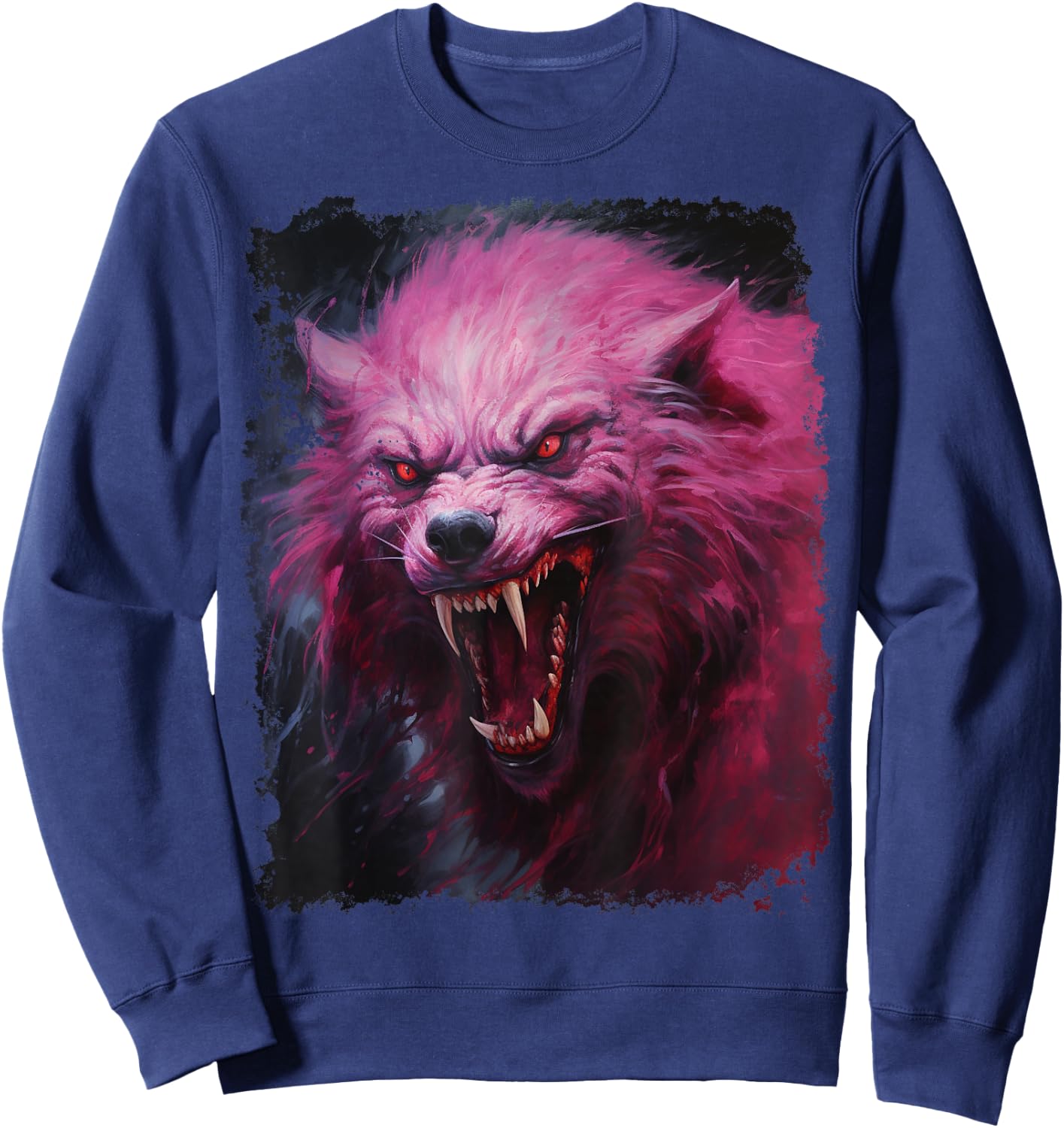 Werewolf Scary Pink Halloween Sweatshirt - Sweatshirt | Navy