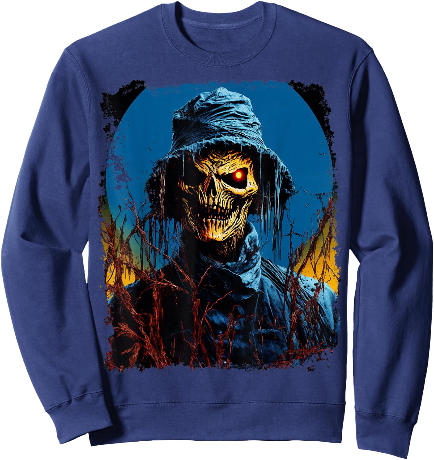Pop Art Halloween Scarecrow Sweatshirt - Sweatshirt | Navy