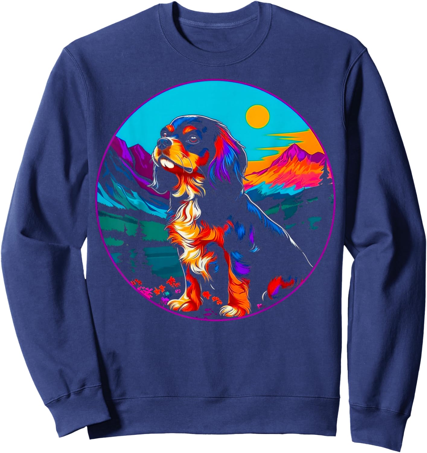 Dog Cavalier King Charles Spaniel Nature Lover Sweatshirt - Sweatshirt | Navy