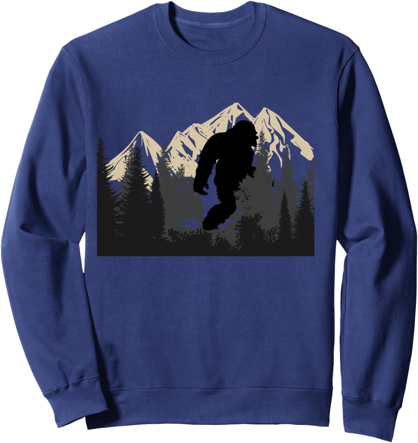 Bigfoot Sasquatch Design Women and Men Trip Hiking lovers Sweatshirt - Sweatshirt | Navy