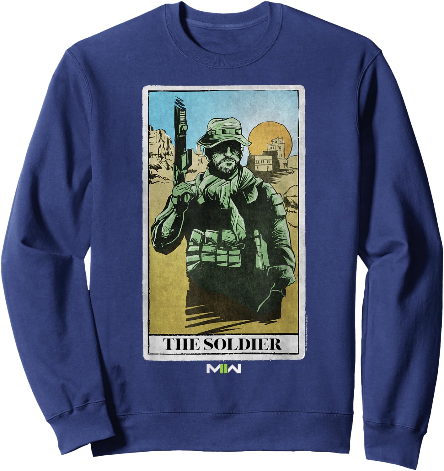 Call of Duty: Modern Warfare 2 The Soldier Desert Card Sweatshirt - Sweatshirt | Navy