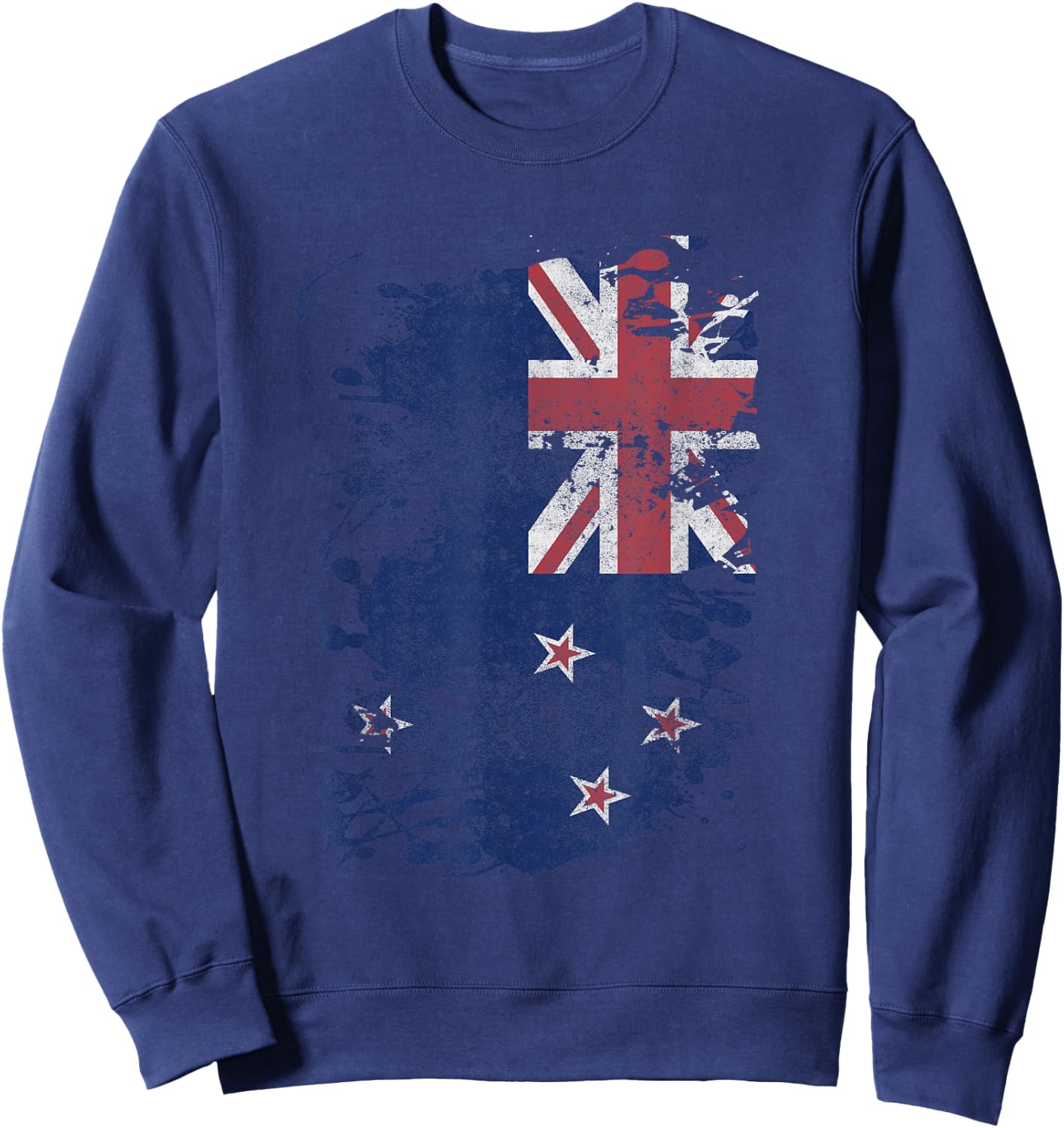 New Zealand Flag NZ Vintage Flag Sweatshirt - Sweatshirt | Navy