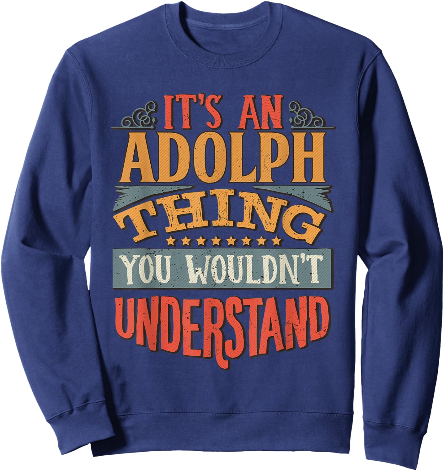 Adolph Name Sweatshirt - Sweatshirt | Navy
