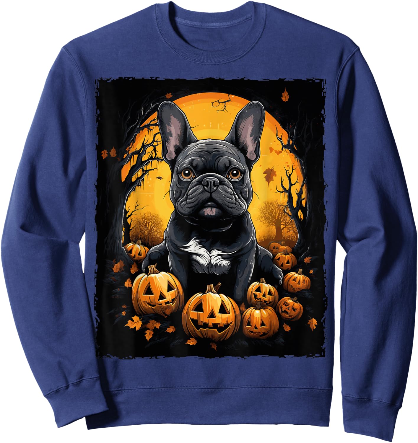 French Bulldog Halloween Sweatshirt - Sweatshirt | Navy