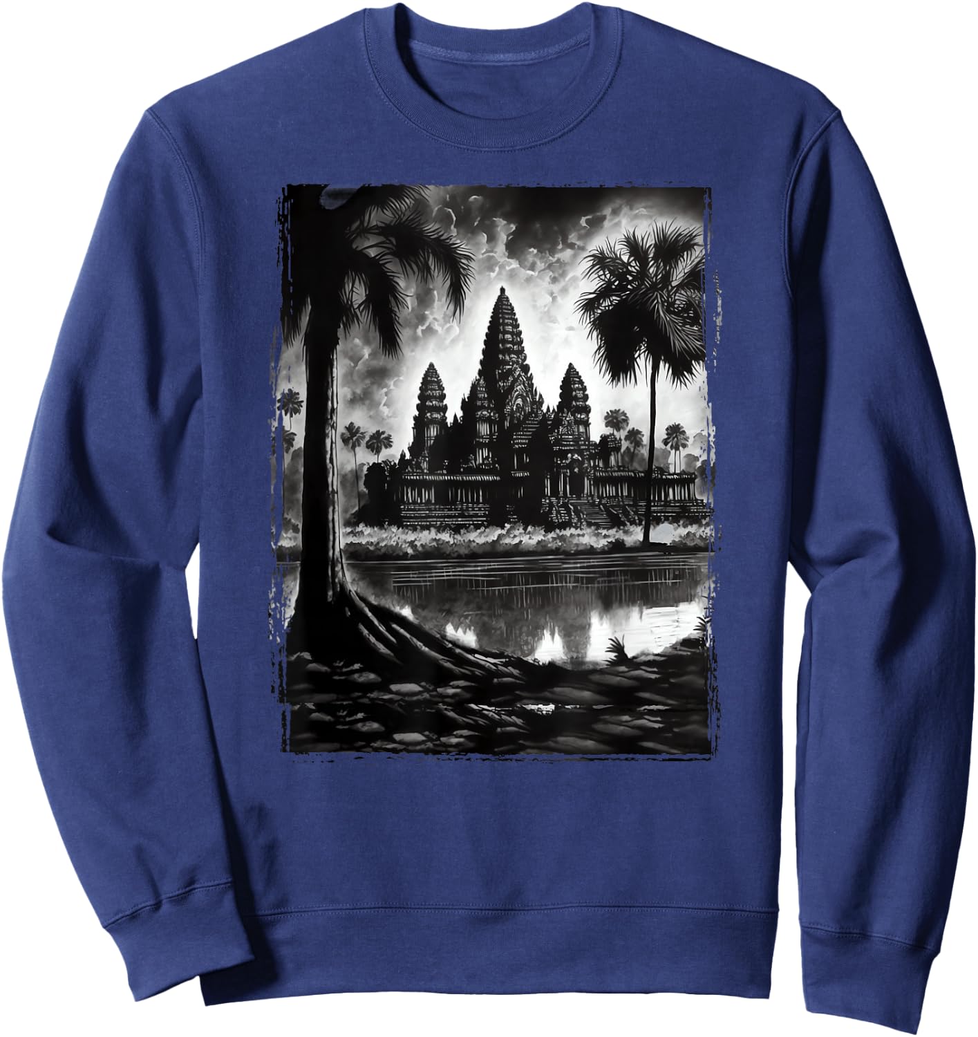 Vintage Cambodia - Angkor Wat SIEM Reap Sweatshirt - Sweatshirt | Navy
