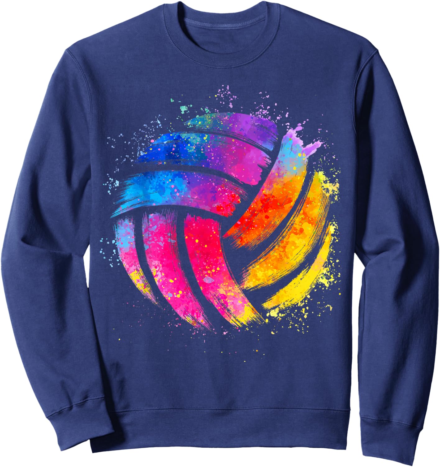 Funny Volleyball Art Women Boy Girl Volleyball Lover Sweatshirt - Sweatshirt | Navy