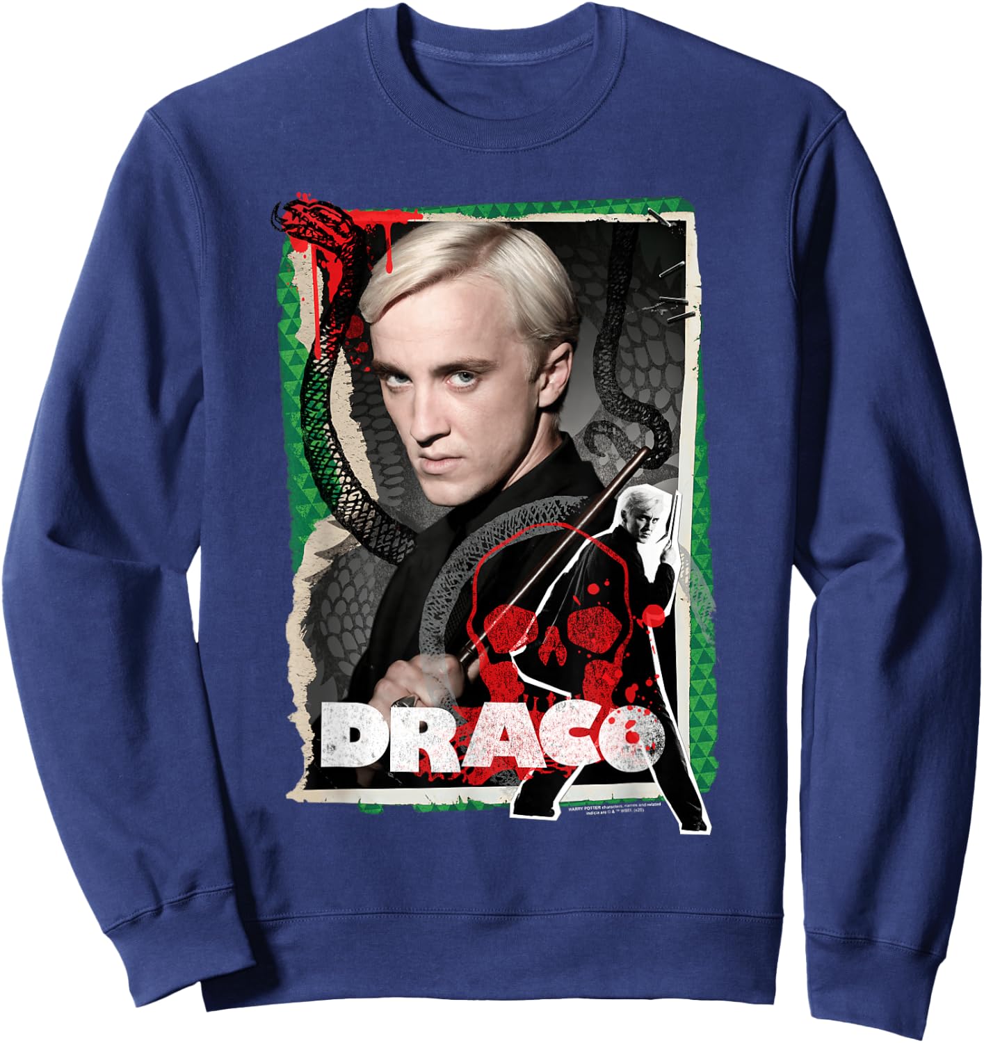 Harry Potter Draco Malfoy Photo Collage Sweatshirt - Sweatshirt | Navy