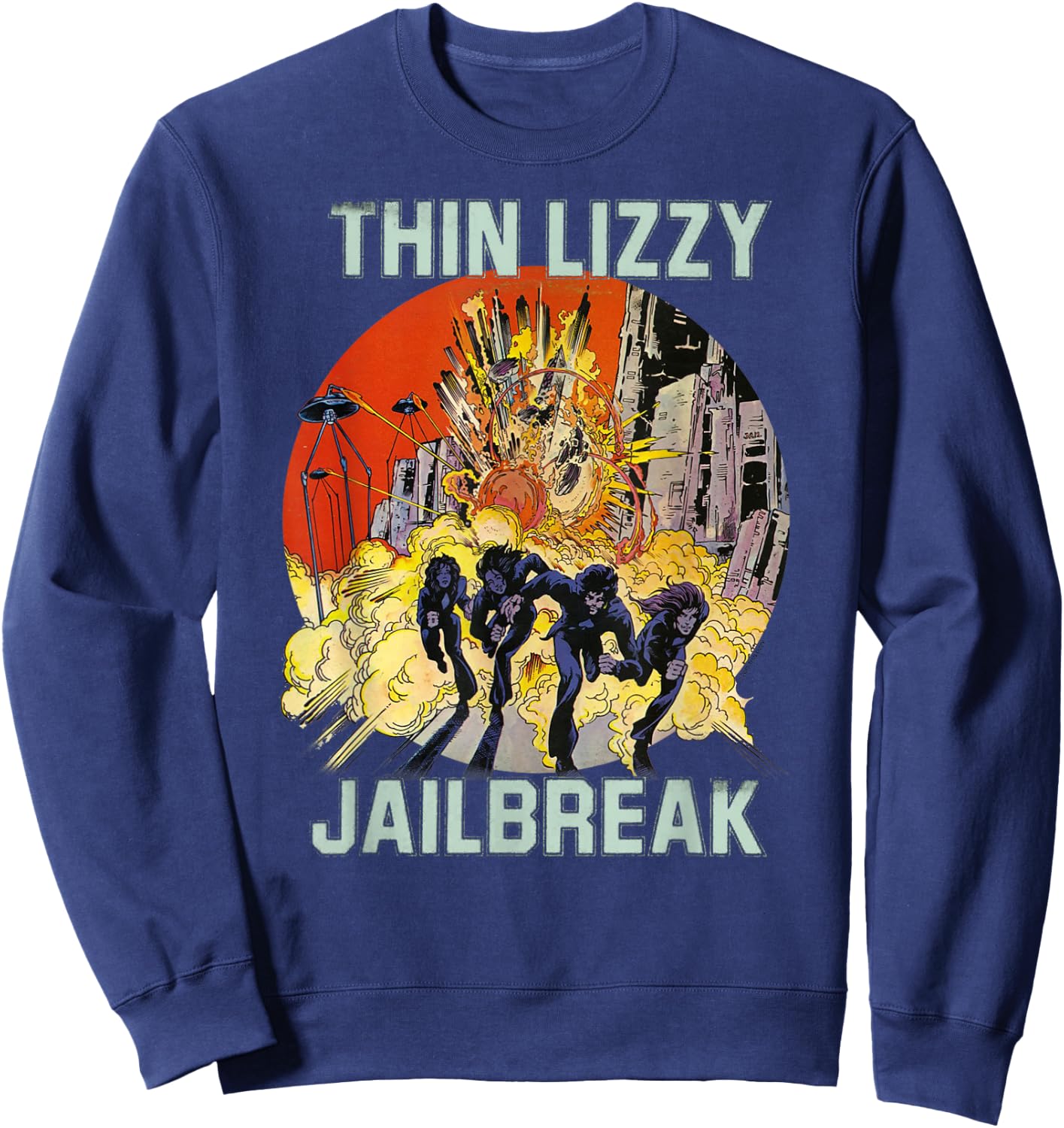 Thin Lizzy – Jail Break On Colors Sweatshirt - Sweatshirt | Navy