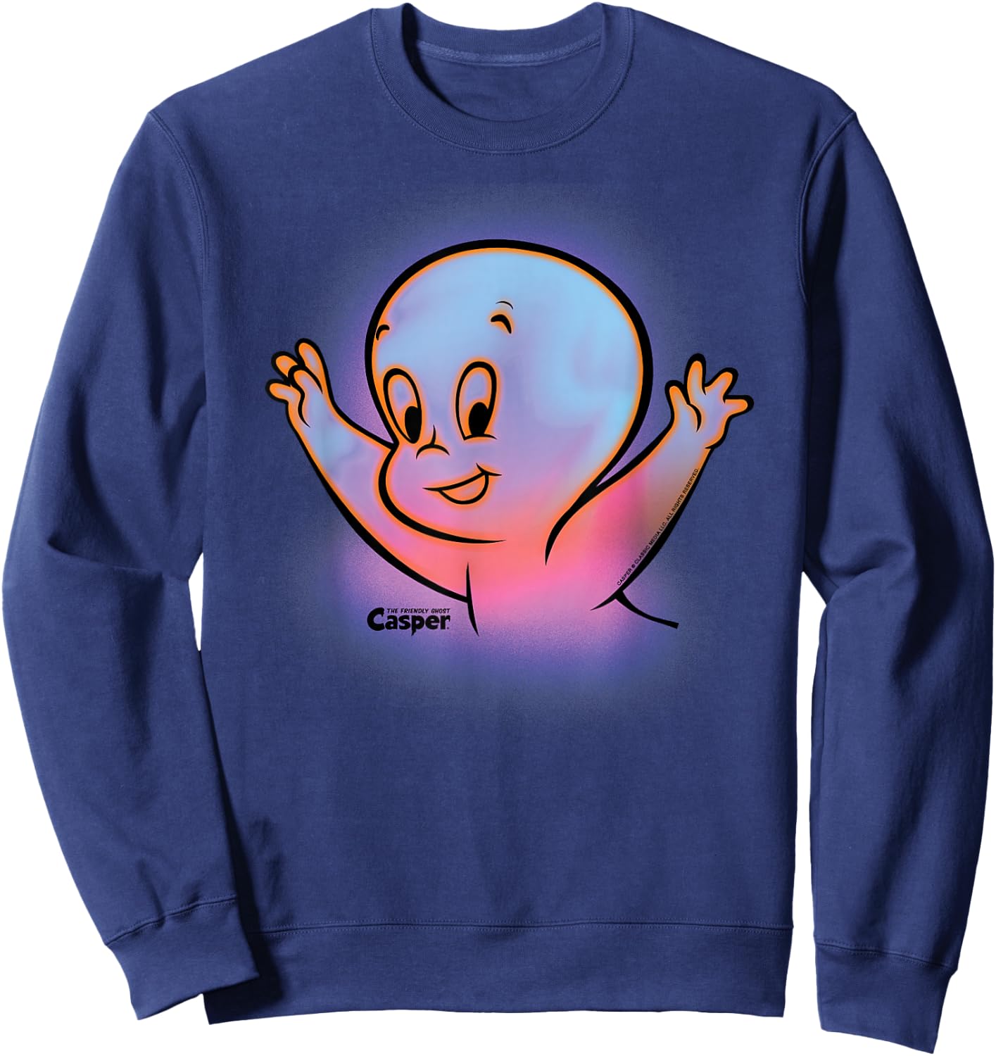 Casper the Friendly Ghost Halloween Retro Glow Sweatshirt - Sweatshirt | Navy