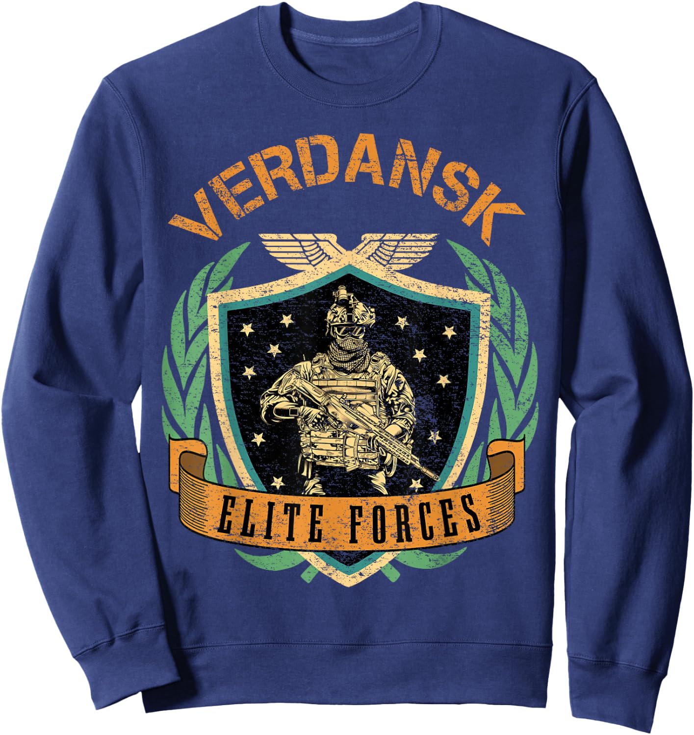 Verdansk Elite Forces, Gulag Gaming Shirt, Warzone Sweatshirt - Sweatshirt | Navy