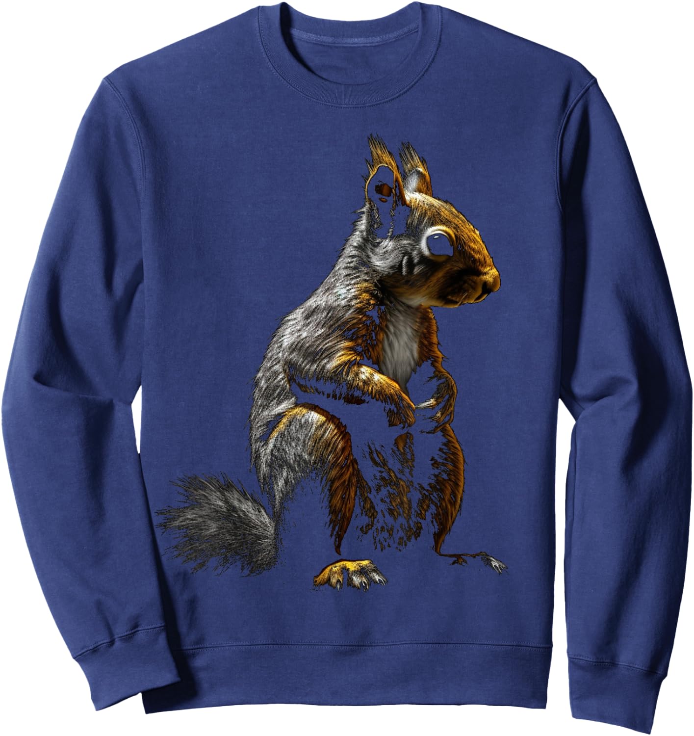 Squirrel Wild Animals Forest Art Animal Squirrel Sweatshirt - Sweatshirt | Navy