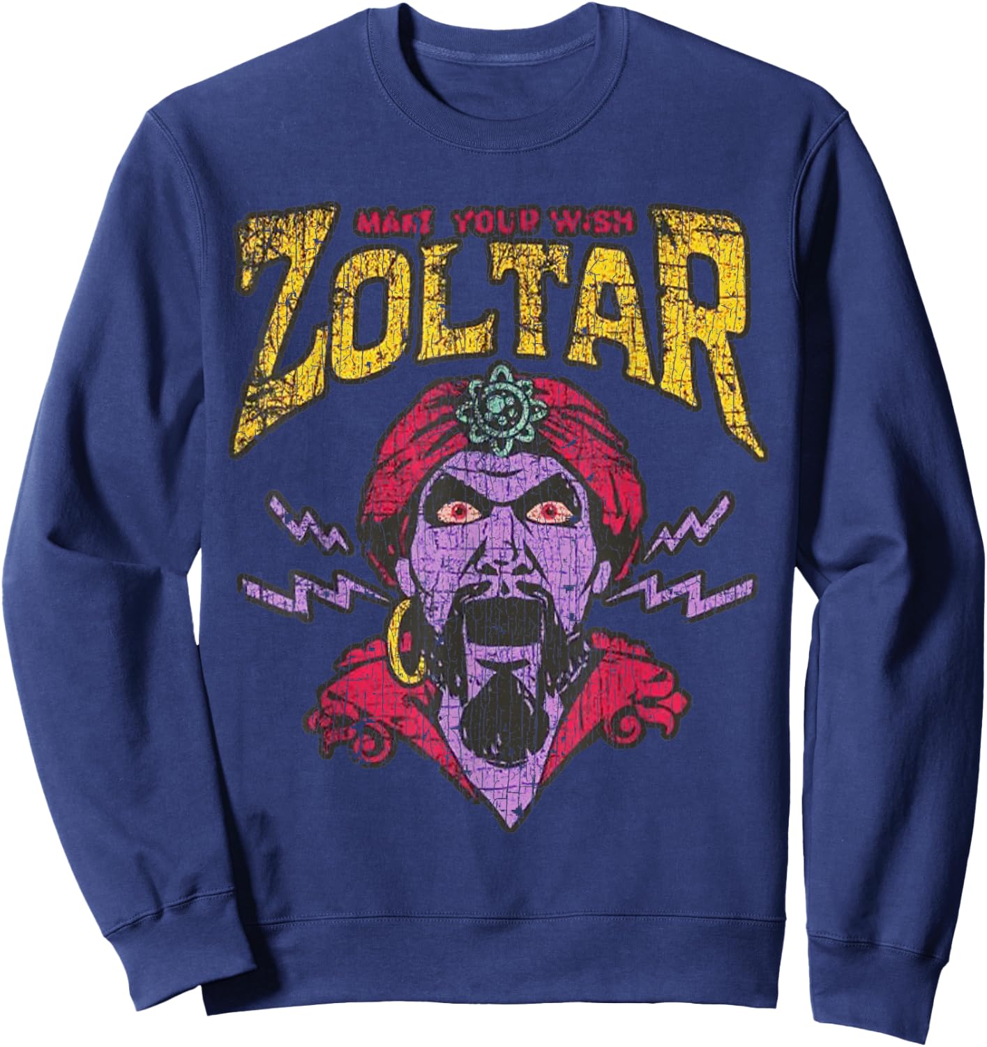 Zoltar Make Your Wish Fortune Teller Card Fairground Amuseme Sweatshirt - Sweatshirt | Navy