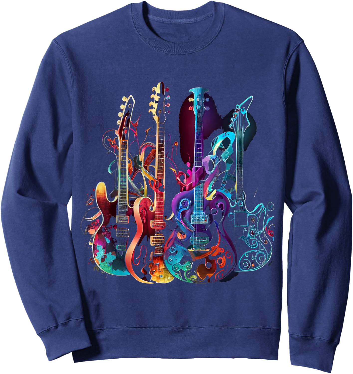 Guitars musician guitarist Sweatshirt - Sweatshirt | Navy