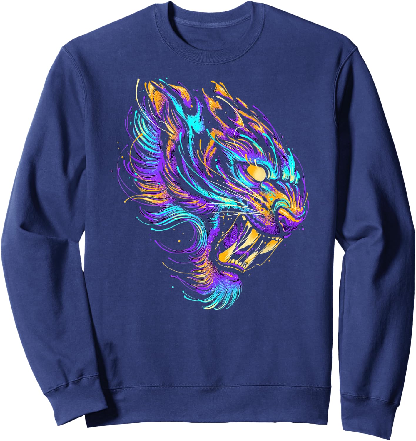 Sabertooth Tiger Sweatshirt - Sweatshirt | Navy