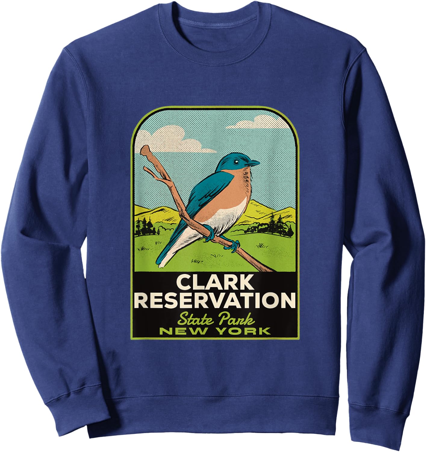 Clark Reservation State Park NY Vintage Travel Sweatshirt - Sweatshirt | Navy