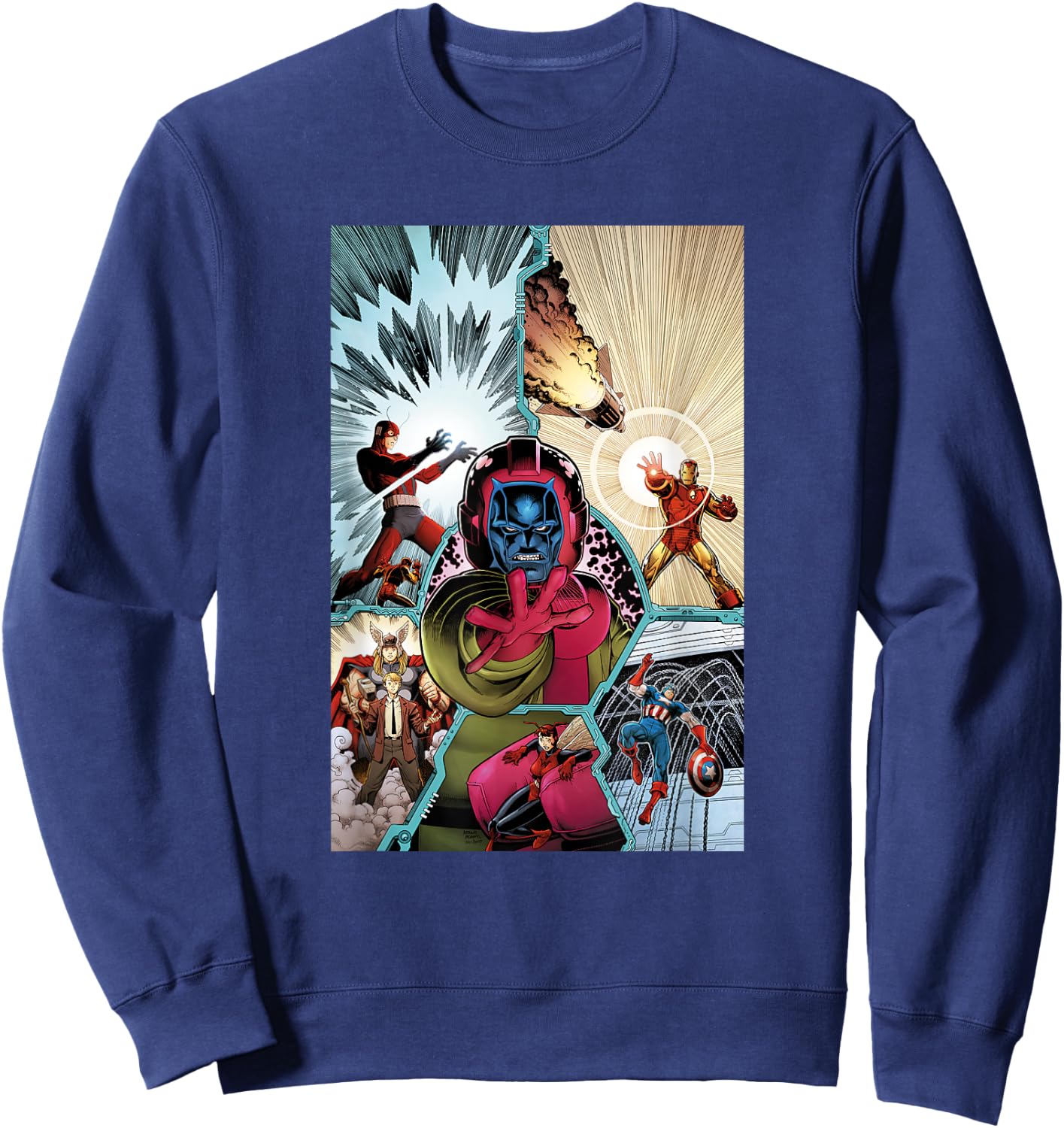 Marvel Avengers Kang the Conqueror Classic Comic Cover Sweatshirt - Sweatshirt | Navy