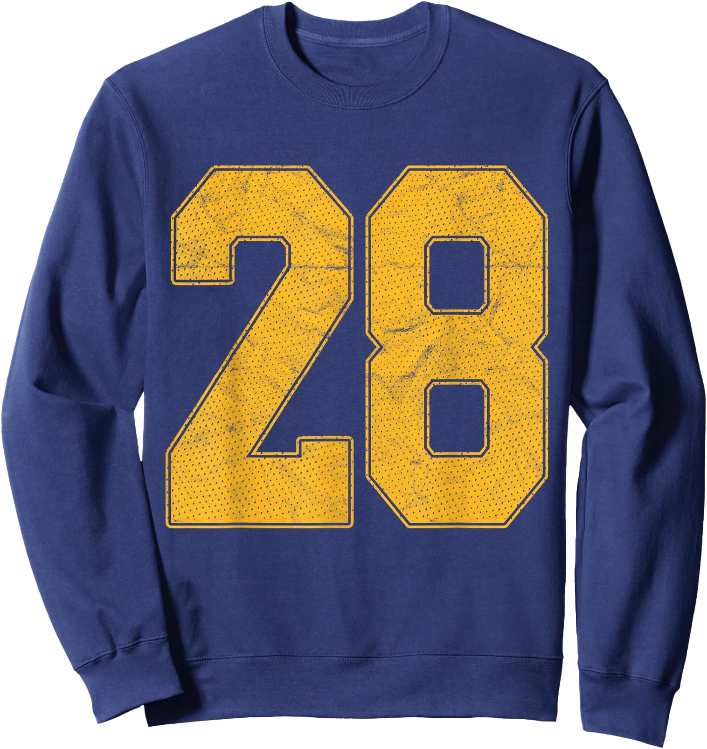 Number 28 Numbered Uniform Sports Team Jersey 28th Birthday Sweatshirt - Sweatshirt | Navy