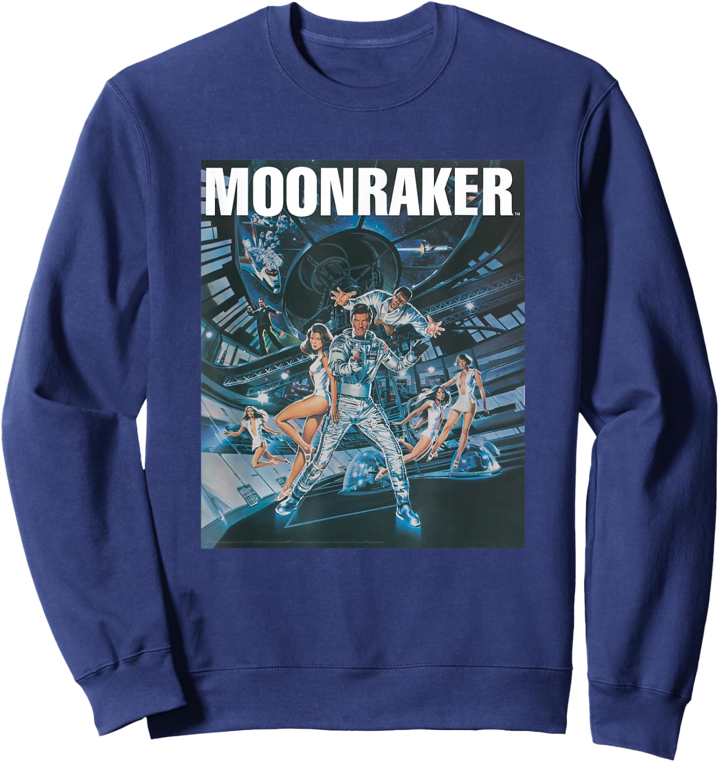 Official James Bond 007 Moonraker Sweatshirt - Sweatshirt | Navy
