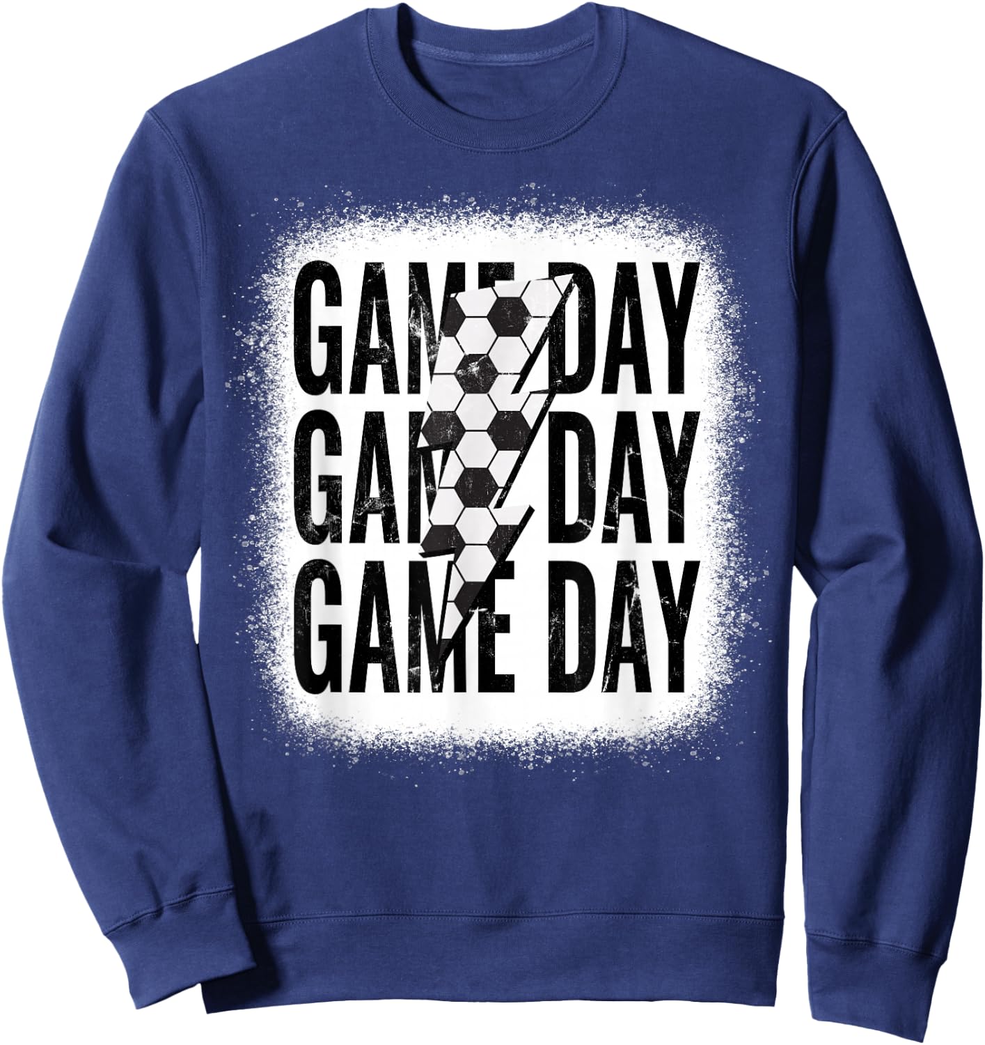 Soccer Mom Leopard Game Day Mother's Day Sweatshirt - Sweatshirt | Navy