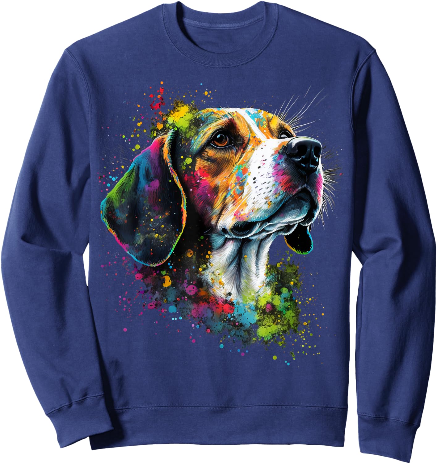Cute Beagle Dog on Beagle Lover Men Women Kids Sweatshirt - Sweatshirt | Navy