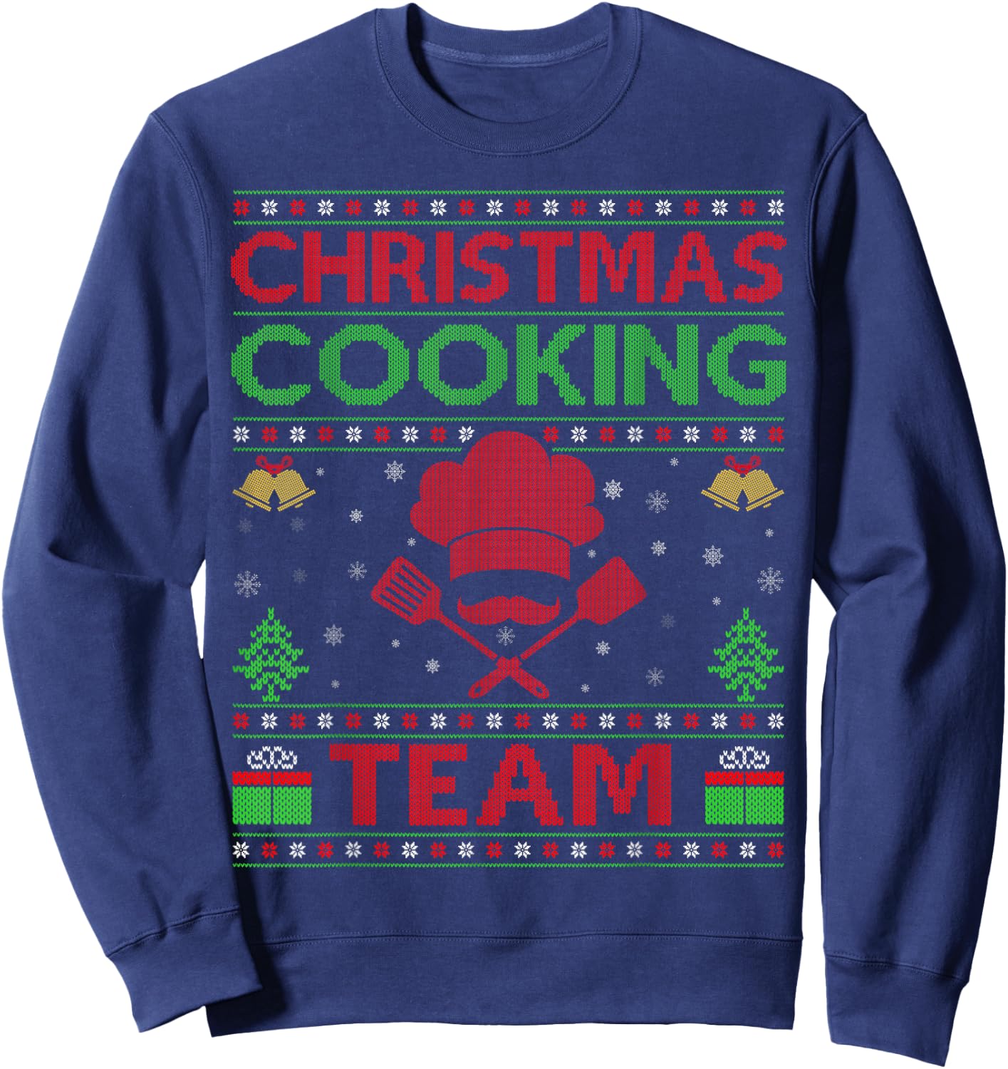 Cookies Squad Cooking Chef Christmas Cooking Team Ugly Sweatshirt - Sweatshirt | Navy