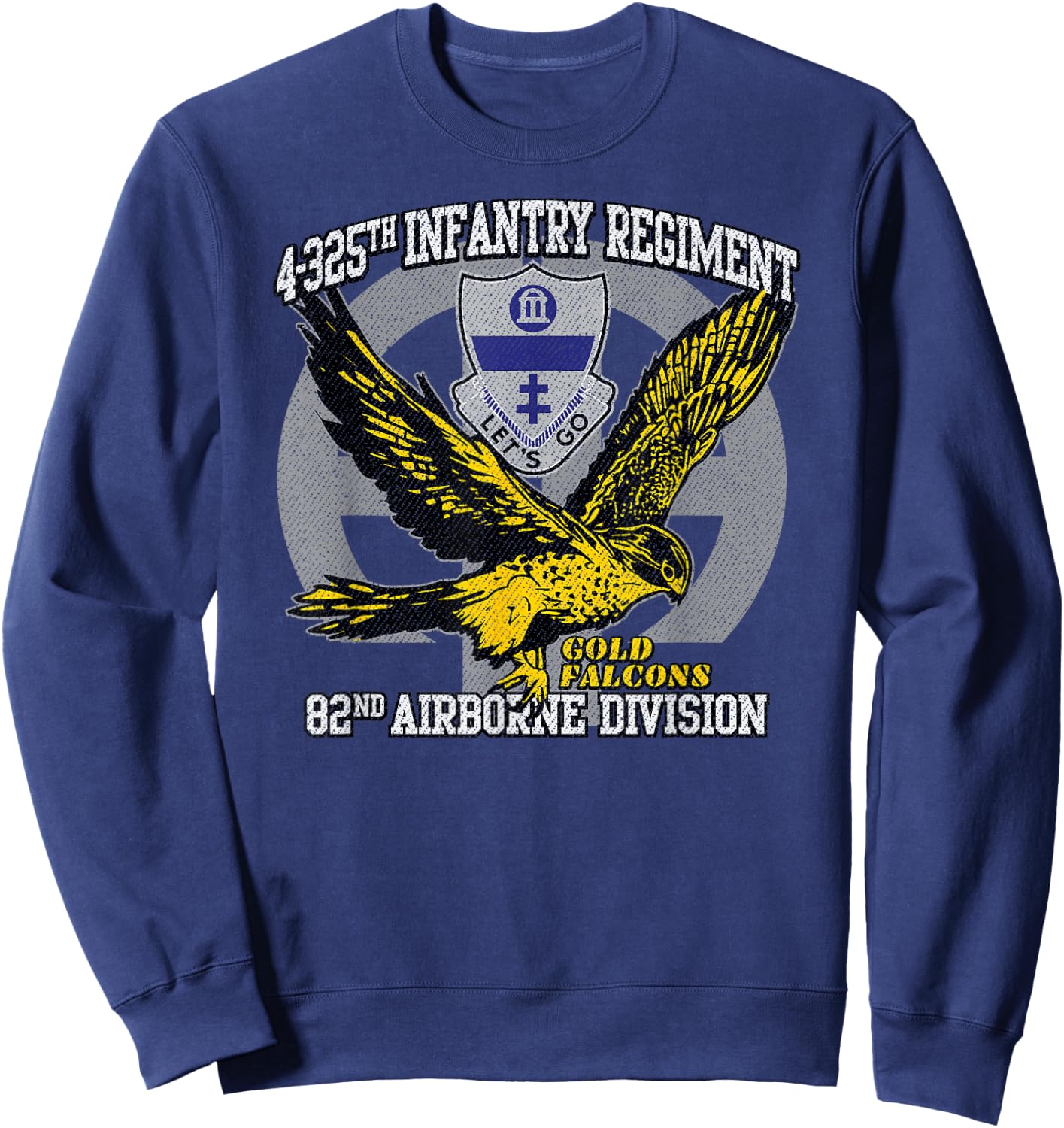 American Marauder: 4-325th Airborne Infantry Gold Falcons Sweatshirt - Sweatshirt | Navy