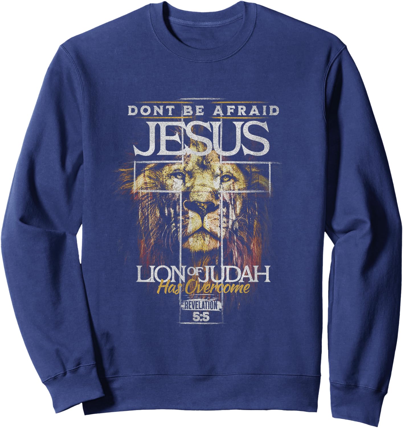 Jesus Lion of Judah - Revelation 5:5 Sweatshirt - Sweatshirt | Navy