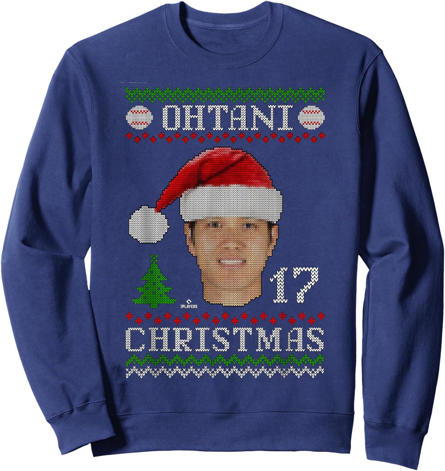 Shohei Ohtani Los Angeles Baseball Christmas Sweater MLBPA Sweatshirt - Sweatshirt | Navy