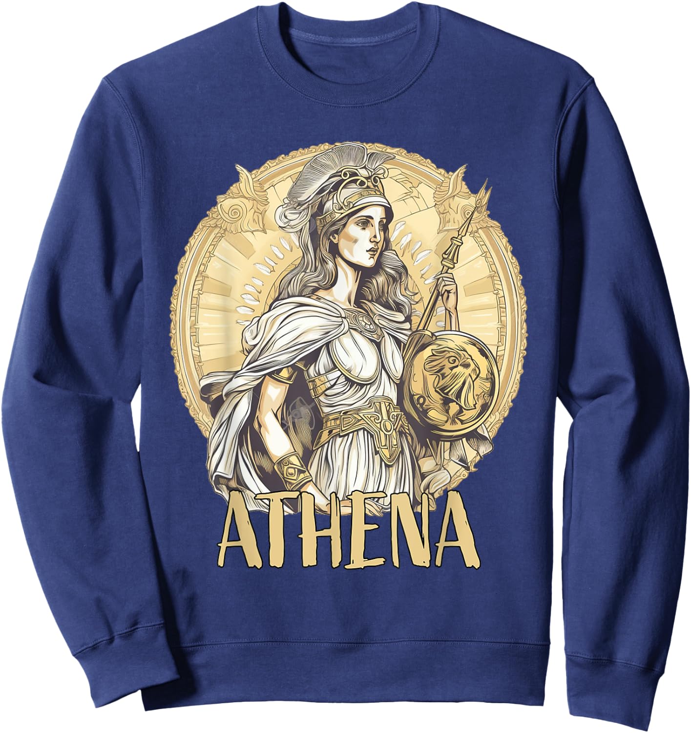 Greek Mythology: Athena the goddess of wisdom and war Sweatshirt - Sweatshirt | Navy