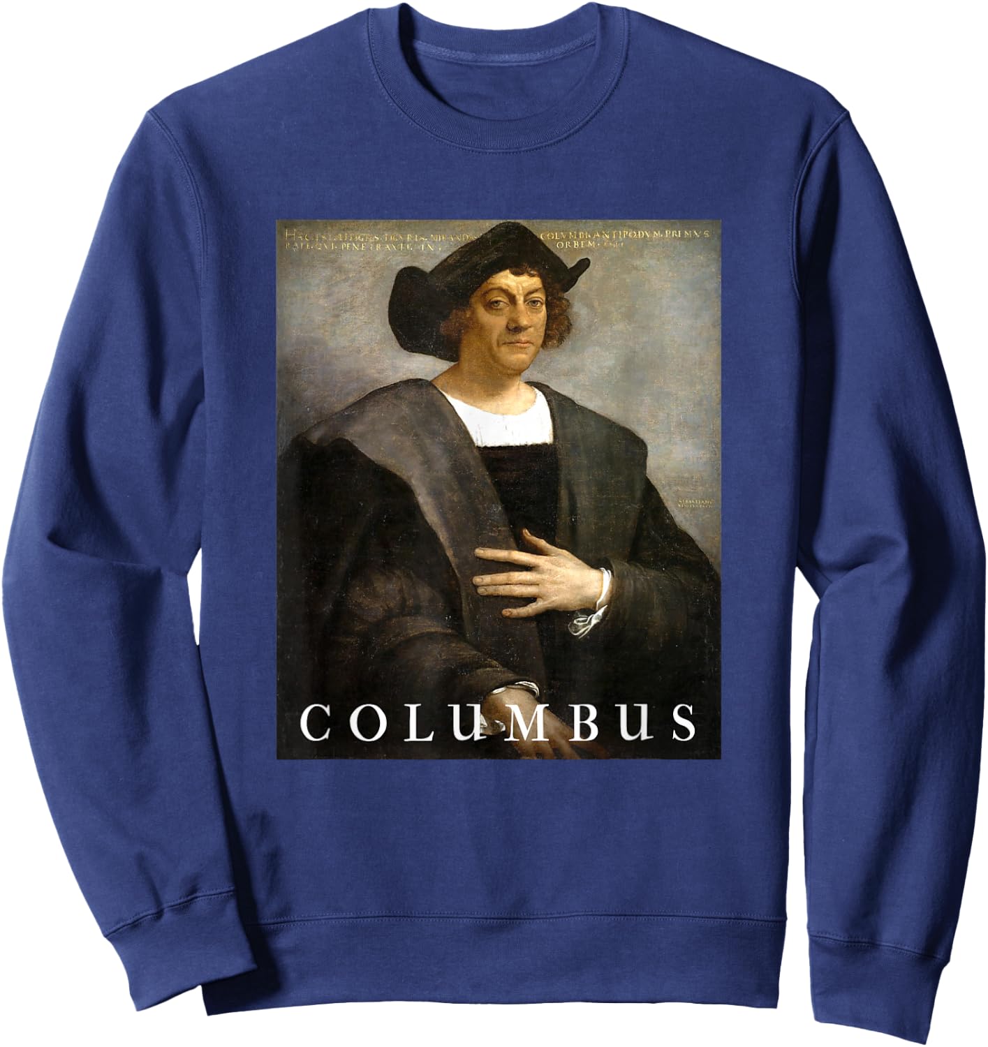 Christopher Columbus Portrait Sweatshirt - Sweatshirt | Navy