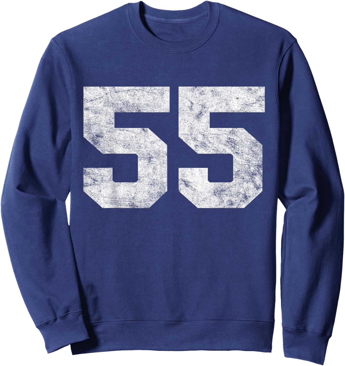 Vintage Lucky Number 55 Birthday Sports Player Team Athlete Sweatshirt - Sweatshirt | Navy