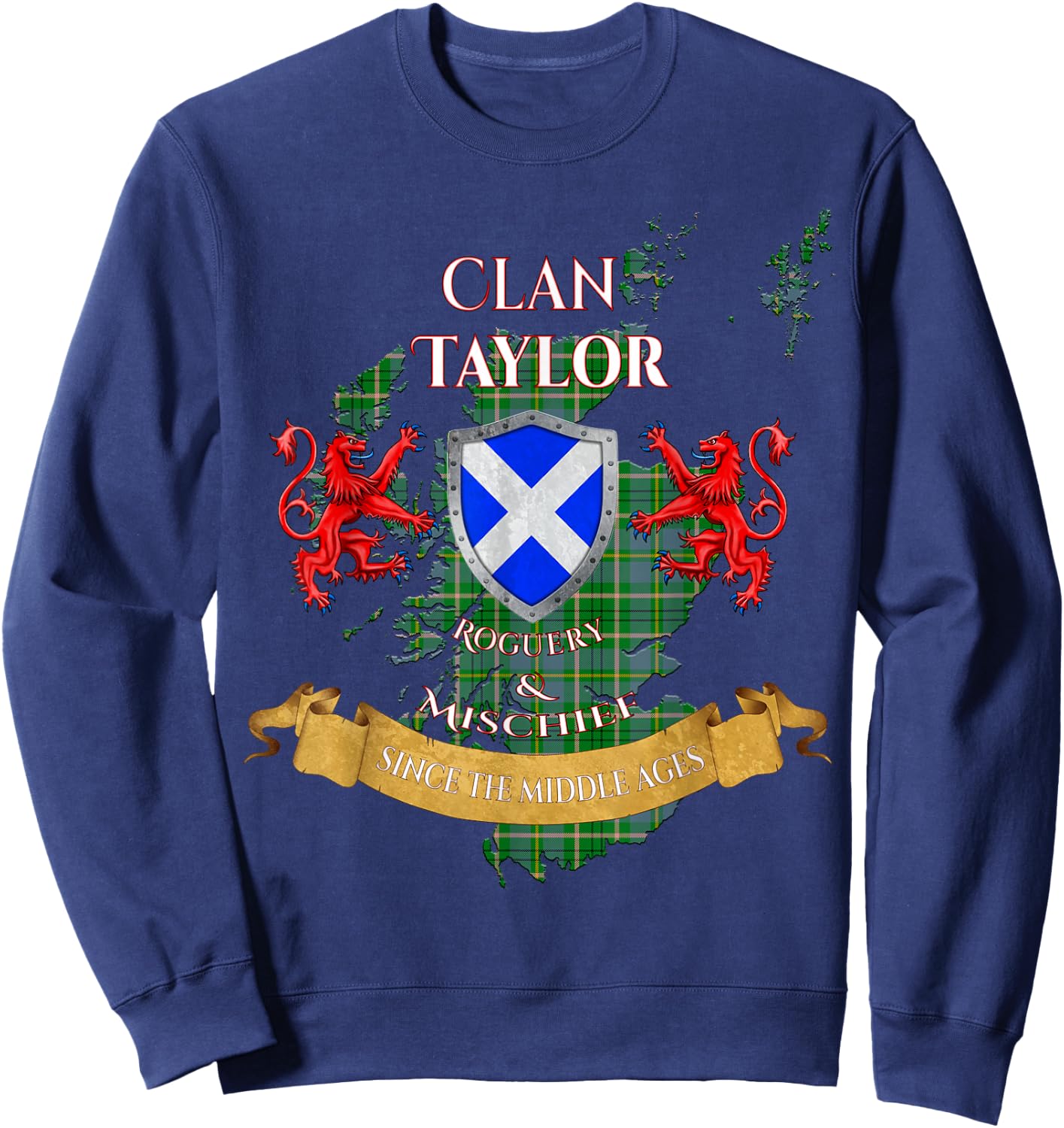 Taylor Scottish Family Clan Middle Ages Mischief Sweatshirt - Sweatshirt | Navy