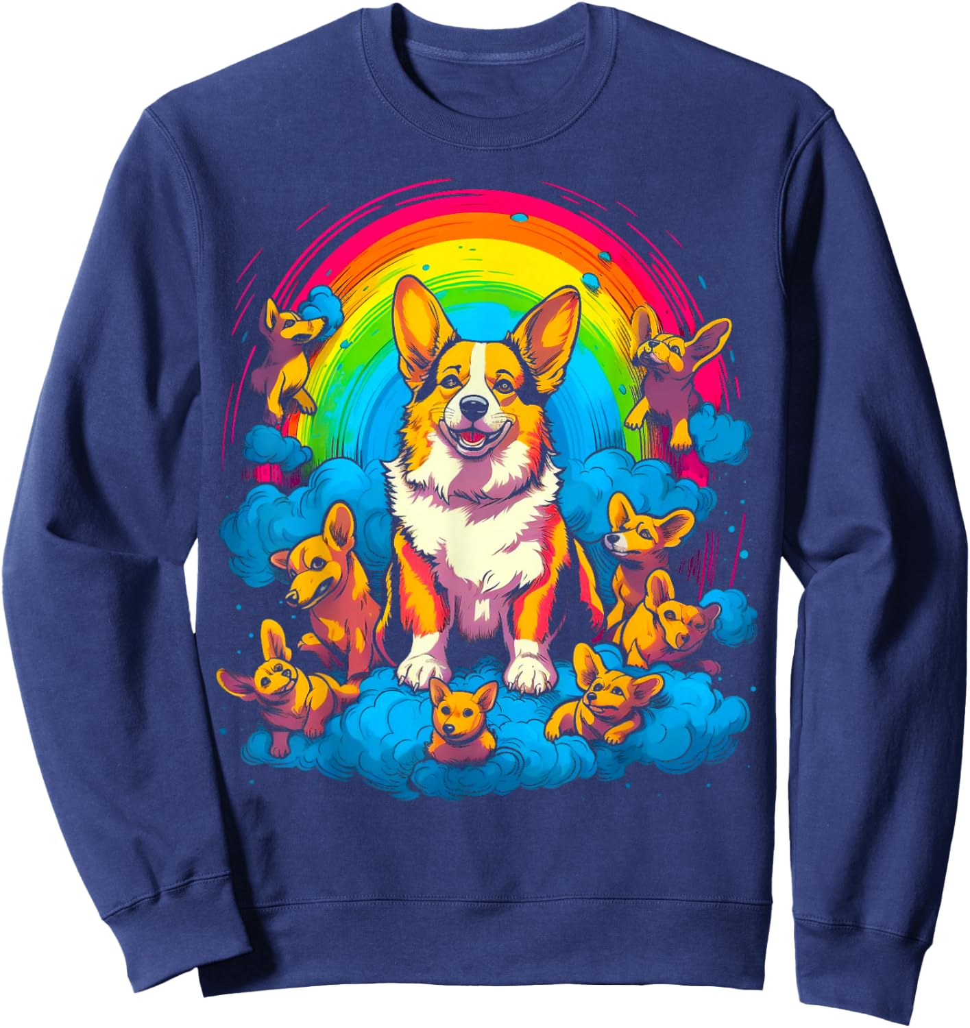 Heaven Dog Welsh Corgi Sweatshirt - Sweatshirt | Navy