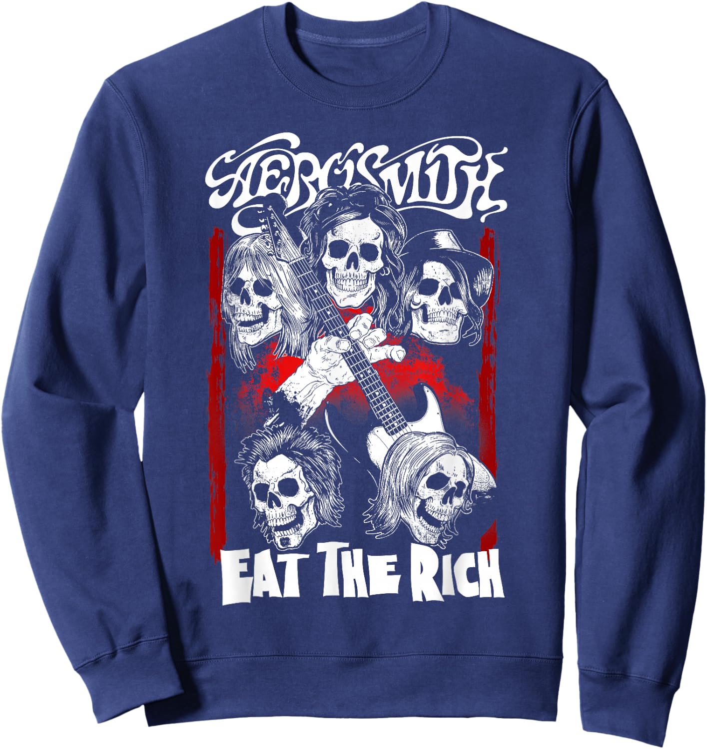 Aerosmith Men's Black Modern Letter Print Sweatshirt - Sweatshirt | Navy
