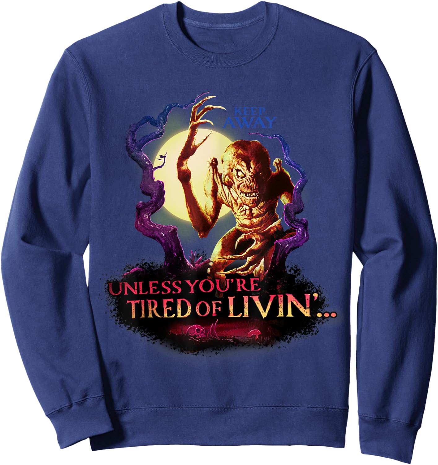 Pumpkinhead Tired of Living Silohuette Sweatshirt - Sweatshirt | Navy
