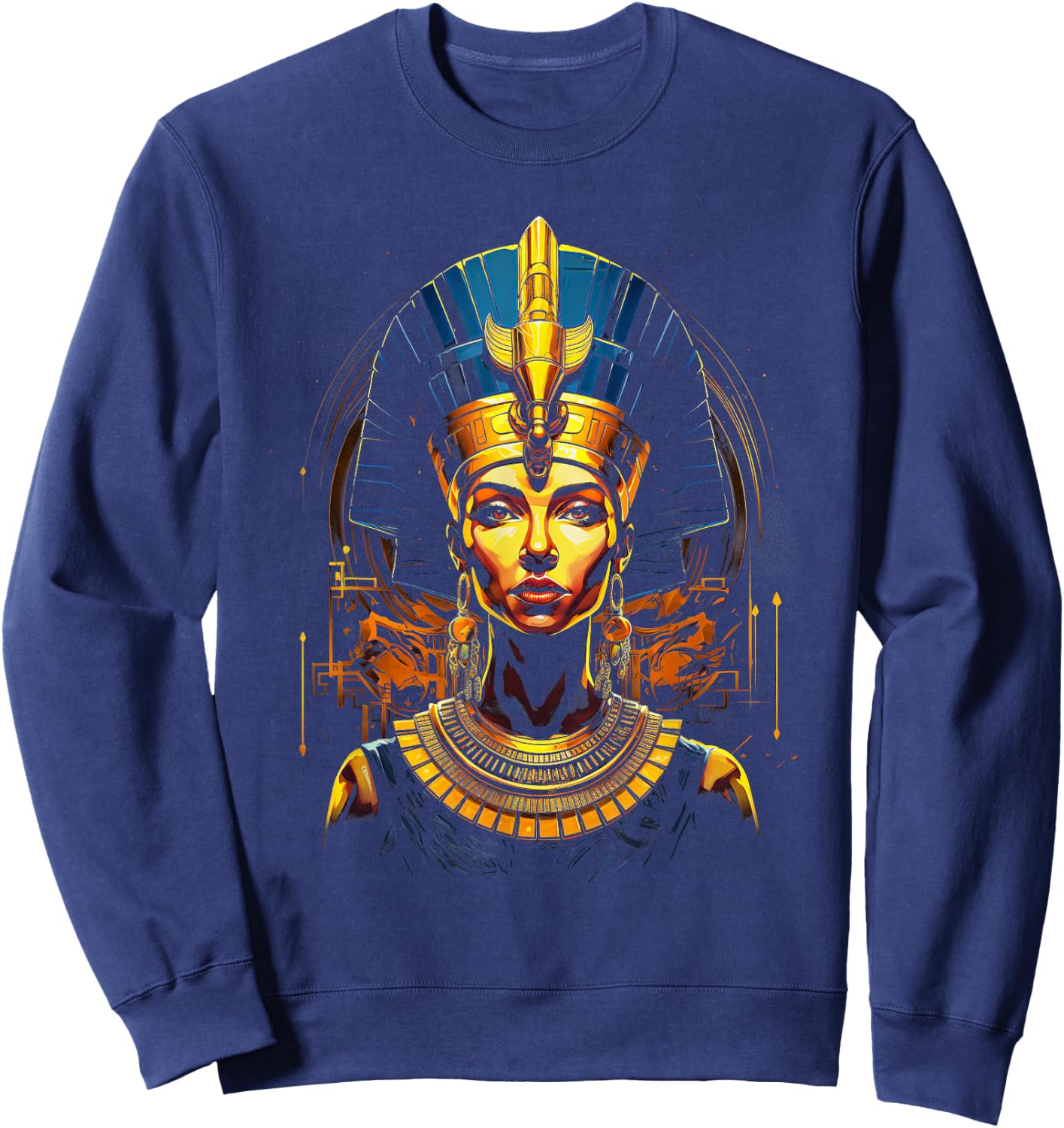 Egyptian Queen Nefertiti Sweatshirt - Sweatshirt | Navy