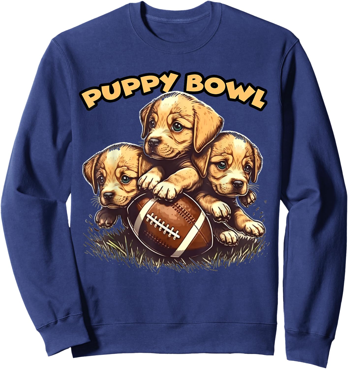 Puppy Bowl Sunday Funny Puppies Puppybowl Dog Fan Sweatshirt - Sweatshirt | Navy