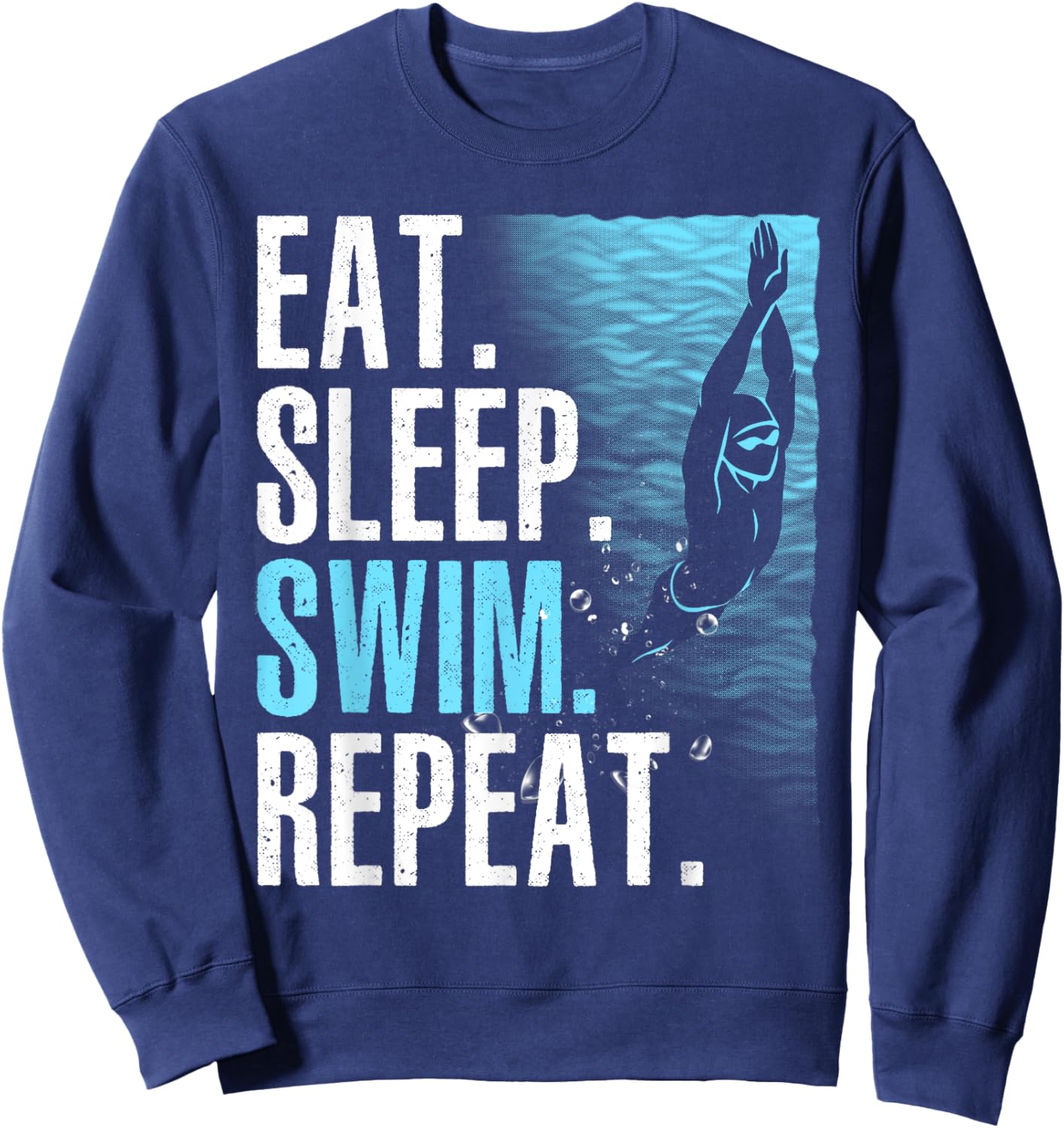 Funny Swimming Design Women Kids Swimmers Swim Team Sweatshirt - Sweatshirt | Navy