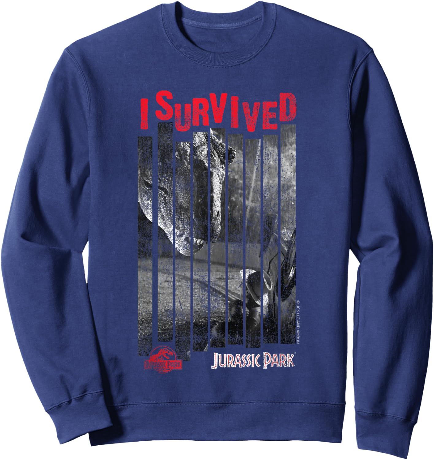 Jurassic Park T-Rex I Survived Sweatshirt - Sweatshirt | Navy
