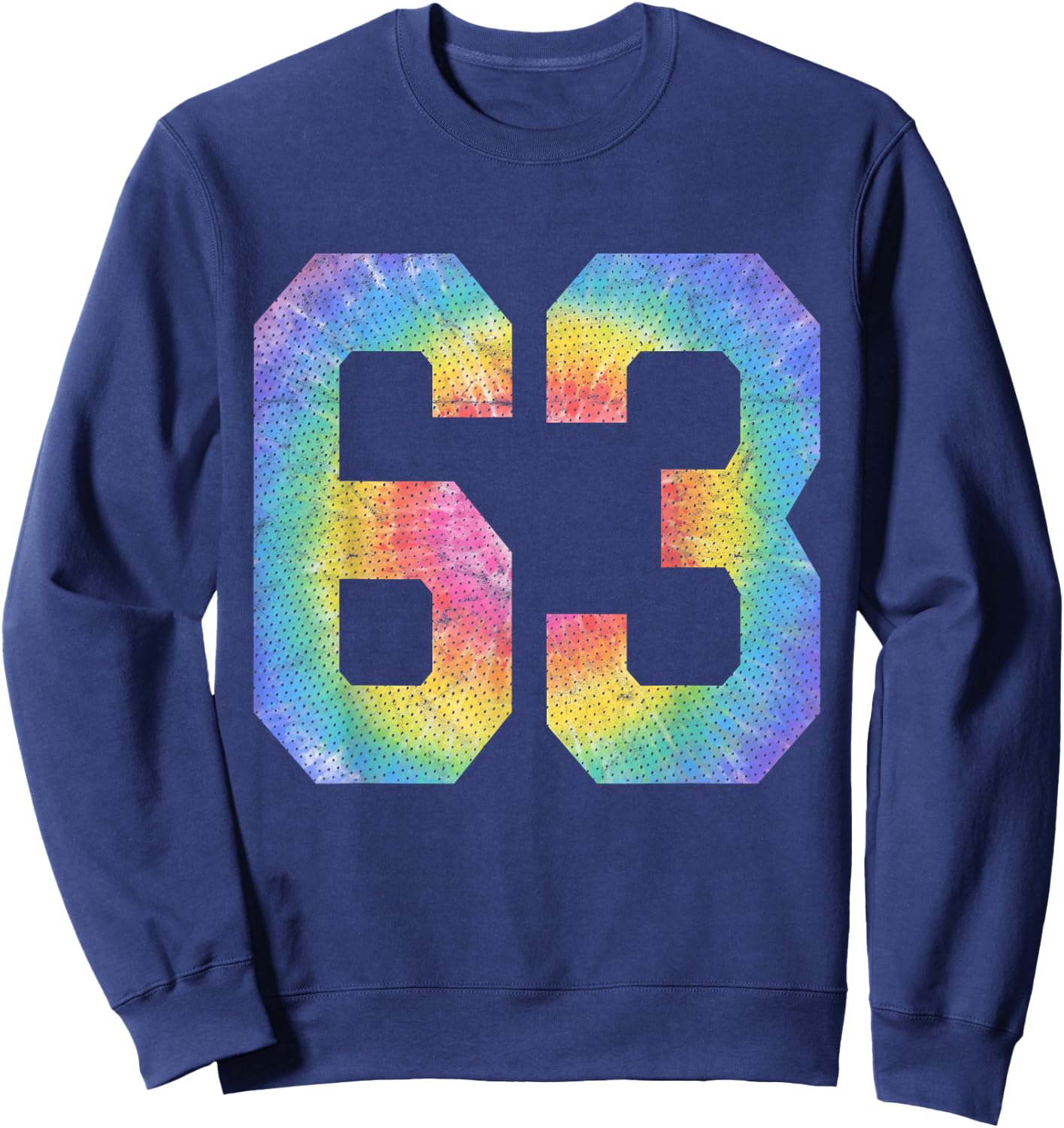 Number 63 Numbered Uniform Sports Team Jersey 63rd Birthday Sweatshirt - Sweatshirt | Navy