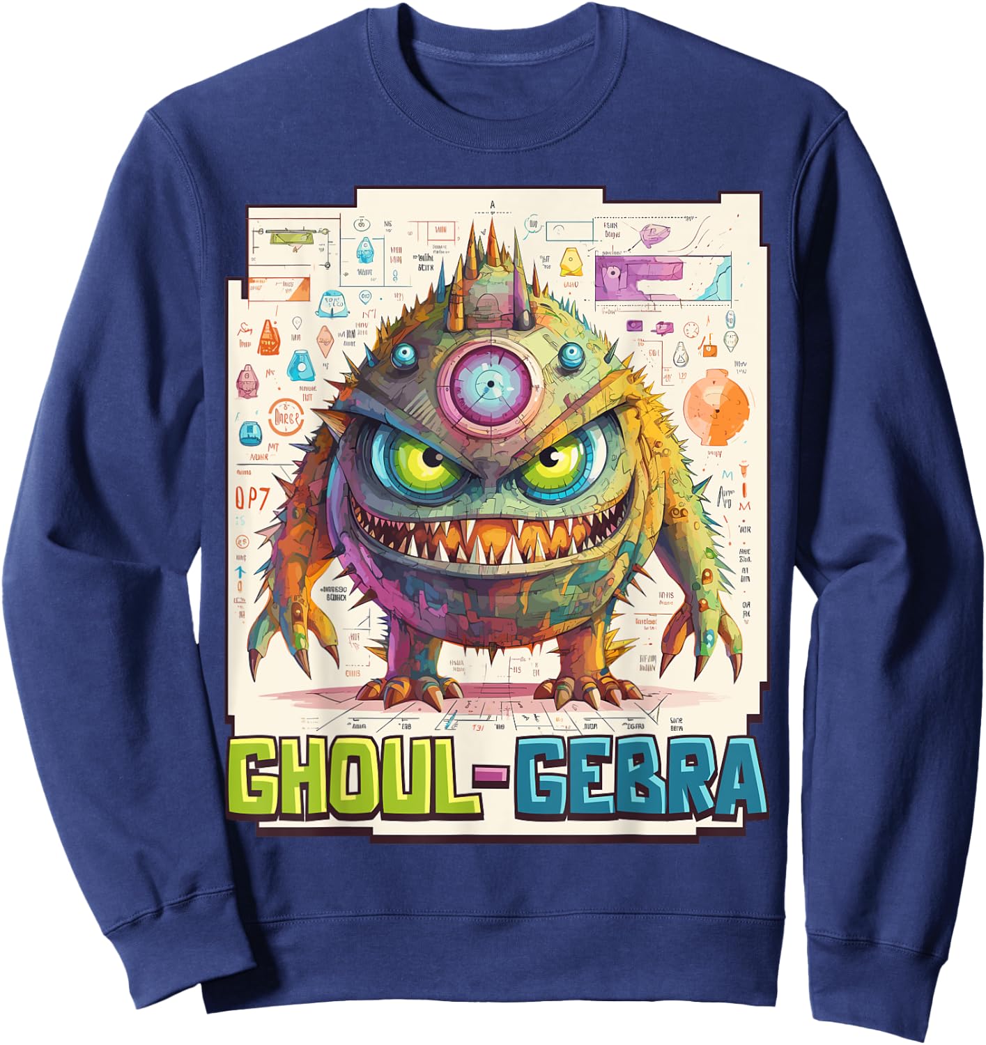 Ghoul-gebra - Funny Halloween Math Teacher Student Algebra Men Women Sweatshirt - Sweatshirt | Navy